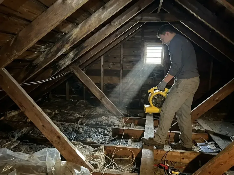 attic-water-damage-drying-proc-007 — frequently asked questions, Emergency Water Extraction & 24/7 Flood Response in Connell…